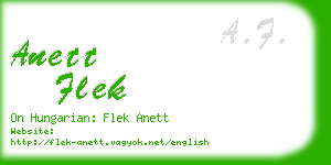 anett flek business card